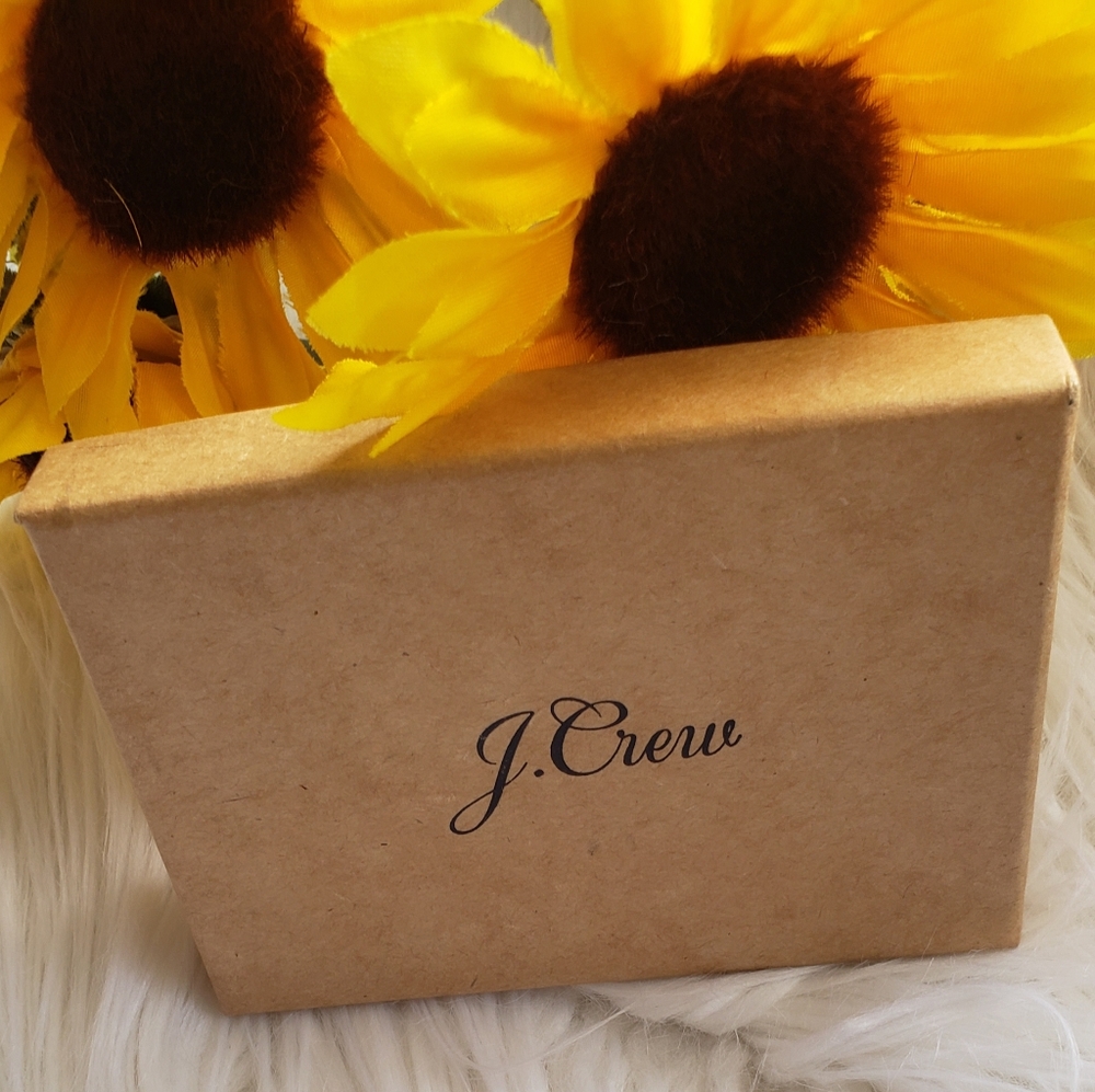 🆕️ Mens J. Crew Italian Leather Slim EDC Card Case Holder Brown